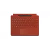 Microsoft Surface Pro 8/X/9 Signature Type Cover US Intl with pen holder (black pen included) Poppy Red Alcantara