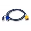 Aten Cable For KVM:CS1208CS1216CL1200L(M)CL1208L(M)CL1216L(M)KH0116 USB Cable at PC Side For USB USB Mac Computer 1.8mtr