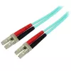 StarTech.com 1m Aqua OM4 Duplex Multimode Fiber Optic Cable - 100 Gb - 50/125 - LSZH - LC/LC