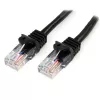 StarTech.com 3 m Black Cat5e Snagless RJ45 UTP Patch Cable - 3m Patch Cord - Ethernet Patch Cable - RJ45 Male to Male Cat 5e Cable