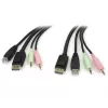 StarTech.com 4-IN-1 USB DisplayPort KVM SWIT Cable - Audio & Microphone