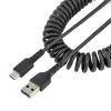 StarTech.com 3ft USB A to C Charging Cable Coiled M/M