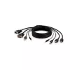 Belkin TAA Dual-Head DVI-D to HDMI High Retention KVM Combo Cable 3m