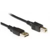 Eminent USB 2.0 kabel type A to B M/M 0.5m Zwart
