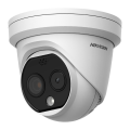 Hikvision Digital Technology Thermal 256x192 2.1mm & Optical 4MP 2.2mm Bi-Spectrum Network Turret Camera, Black