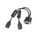 Honeywell VM3 USB Y CABLE - D15 MALE TO TWO USB TYPE A PLUG HOST 10 INCH