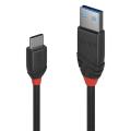 Lindy 1.5m USB 3.1 Type A to C Cable 3A Black Line