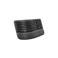Logitech Wave Keys wireless ergonomic keyboard - GRAPHITE - (CH) - 2.4GHZ/BT - N/A - CENTRAL-419 - UNIVERSAL