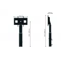 Neomounts by Newstar electrical height adjustable column 500mm height adjustment- four floor leveling feet- including wall mount brackets -mount for use with 42i . 100i VESA 200 x