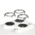 PanzerGlass Hoops Camera Lens Protector iPhone 15 Pro and 15 Pro Max White Metal