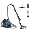 Philips Vacuum cleaner 900W PC7 TriActive+ HardFloor nozzle | Deep Black (no Furnituretool plain wheels)