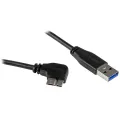 StarTech.com Slim Micro USB 3.0 Cable - M/M - Right-Angle Micro-USB - 0.5m (20in)