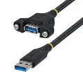 StarTech.com 2m Panel Mount USB-A Extension Cable