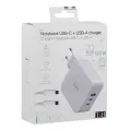 T'nb iClick GAN 100W USB-C and USB-A Charger white