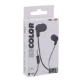 T'nb BE COLOR - Earphones + micro - Into-ear flat cable - Black