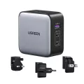 Ugreen 2*USB-C 1*USB-A 65W GaN Tech Reisoplader (EU/UK/US)