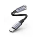 Ugreen AV161 USB-C to 3.5mm M/F Cable Aluminum Shell with Braided 10cm Space Gray