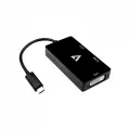 Video seven Black USB C AdapterUSB C to VGA DVI HDMI Adapter