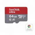 Western Digital SanDisk Ultra microSDXC 64GB card for Chromebooks 140MB/s UHS-I with Adapter