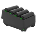 Zebra WT5400/WT6400 4-Slot Spare Battery Charger Charges 4 Spare Batteries For Wearable Terminal. Requires PWR-BGA12V50W0WW DC Cable CBL-DC-388A1-01 And 3-Wire Grounded C.SP AC Line Cord Sold Separately.