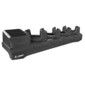 Zebra KIT : Multi-slot cradle kit to charge up to four TC53 / TC58; TC53e / TC58e / TC53e-RFID devices and four batteries. Includes four pre-installed black shims for devices without a boot power supply a