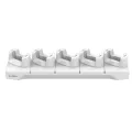 Zebra HC2X/HC5X Healthcare white 5-slot charge only cradle. Compatible with hand strap. Power supply DC cable and country specific AC line cord sold separately.