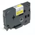 Brother TZ tape 36mm Zwart op Geel Gelamineerd