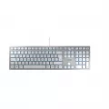 Cherry KC 6000 Slim Corded Keyboard - USB - SILVER - US-Englisch with EURO Symbol (US)