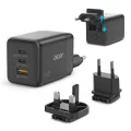 Acer Computers GaN charger - 2 x USB-C + 1x USB-A ports - Black