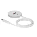 Club 3D Qi2 25W Wireless Charger White Qi 2.2 MagSafe Compatible Magnetic Pad