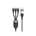 Conceptronic 3-in-1 100W Fast Charging Data Cable 1.5M - Triple USB-C - USB 2.0 - E-Mark