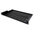 Digitus DIGITUS 1U rack mount fixed shelf vented, black RAL9005 up to 15 kg, 45x483x250 mm