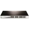 D-Link 24 PoE 10/100/1000 Base-T port with 4 x1000Base-T /SFP ports