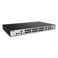D-Link xStack 20-port SFP Layer 3 Stackable Managed Gigabit Switch including 4-port Combo 1000BaseT/SFP plus 4 10GE SFP+